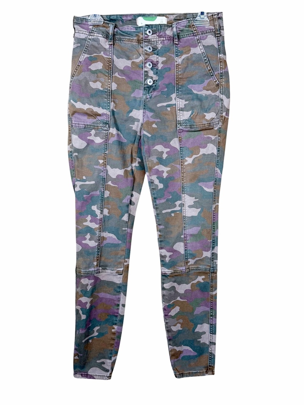 Anthropologie Slim Camo Pants Size 26 Button Fly Jefferson Utility Cargo